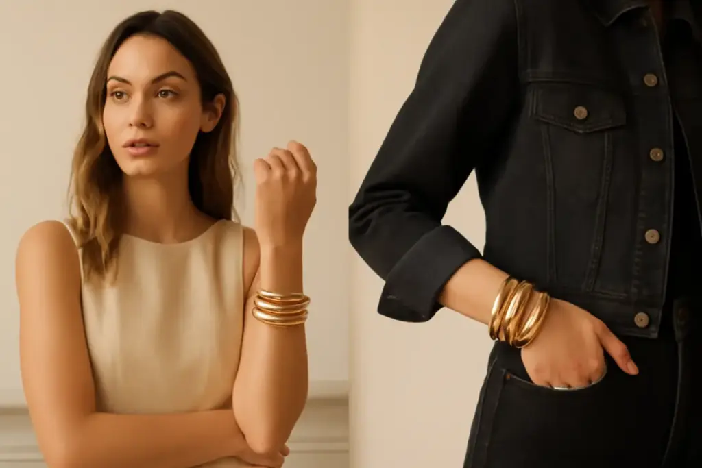 Bracciali rigidi: con quali outfit funzionano meglio e l’abbinamento che pochi considerano