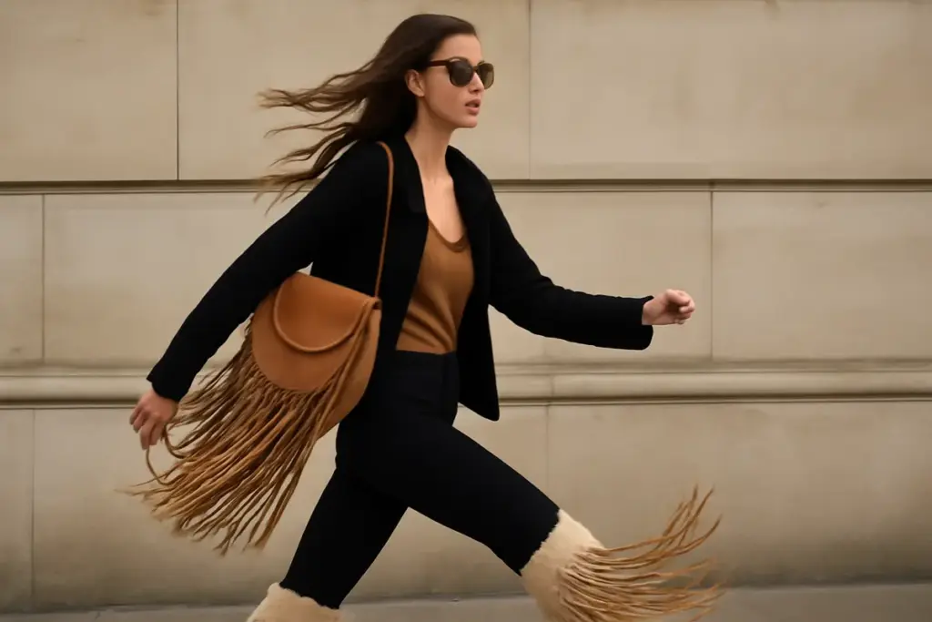 Trend accessori con frange: valorizzano il movimento e danno carattere al tuo look