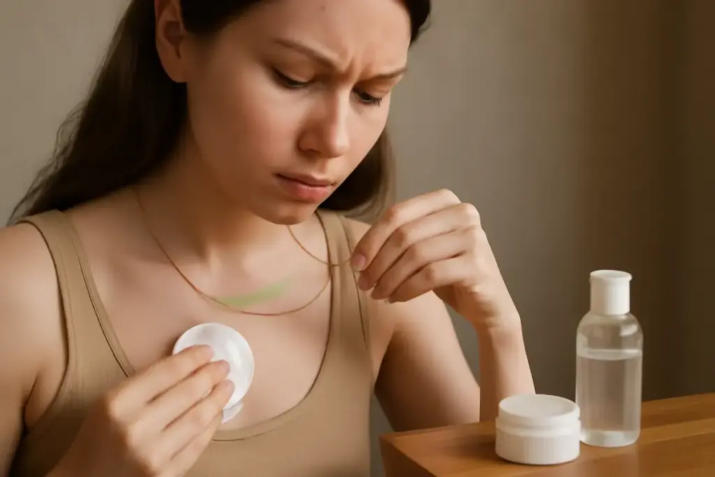 Cosa fare se una collana lascia segni verdi sulla pelle? Le soluzioni più efficaci