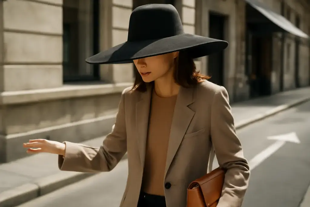 Portare cappelli con maxi falda: come mantenere equilibrio tra eleganza e praticità?
