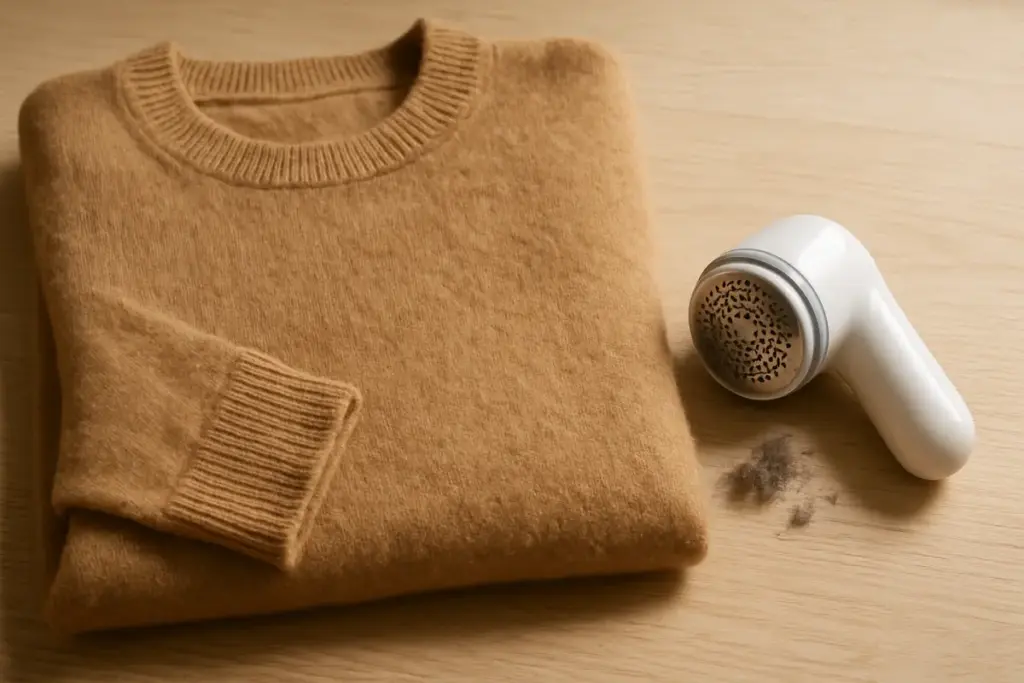 Pallini sul cashmere: ecco come si tolgono davvero
