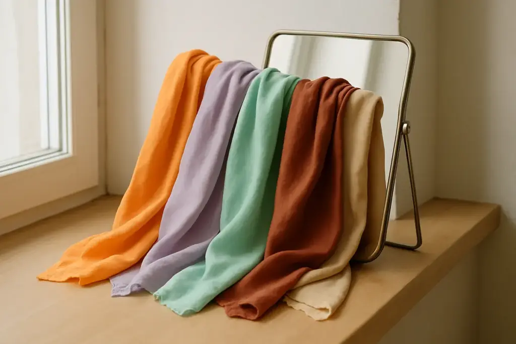 Colori che illuminano il viso: come trovarli con la prova allo specchio